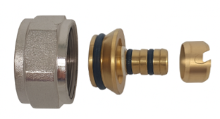 12mm PERT pipe connector 3/4" euroconus