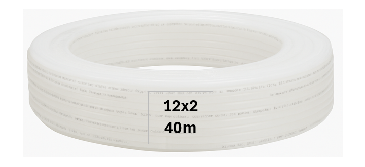 12x2mm PERT underfloor heating pipe (40m)