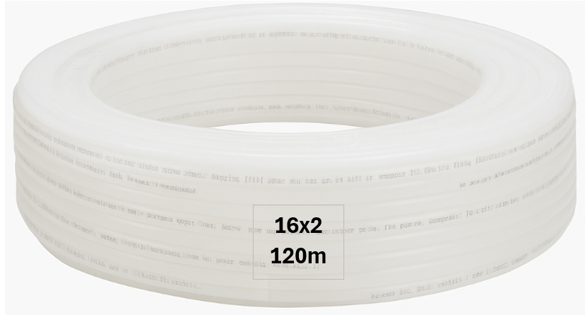 16x2mm PERT underfloor heating pipe (120m)